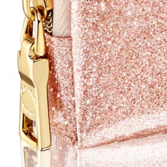 Coach Bag Pink Glitter Sparkle Mini Coin Purse Wallet Pouch - Picture 3 of 3